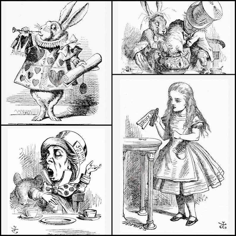 Alice in Wonderland Illustrations: 42 Restored Artworks (digital ...