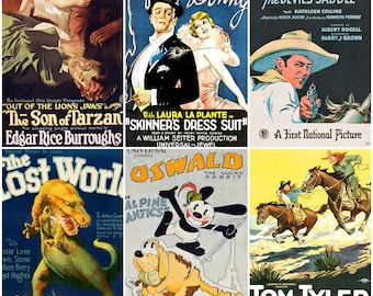 1920年代のヴィンテージ映画ポスター170枚以上 / 初期の映画広告（1920