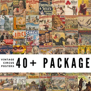 40+ Vintage Circus Posters / High-Quality Digital Downloads