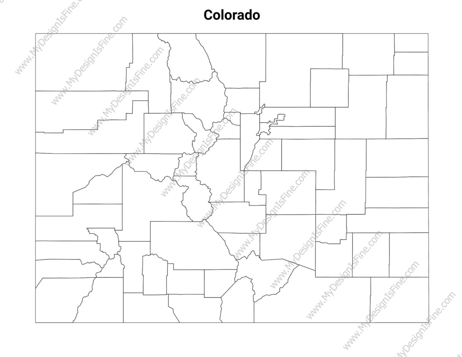 Printable Colorado Maps / State Outline and Labeled Geography Sheets