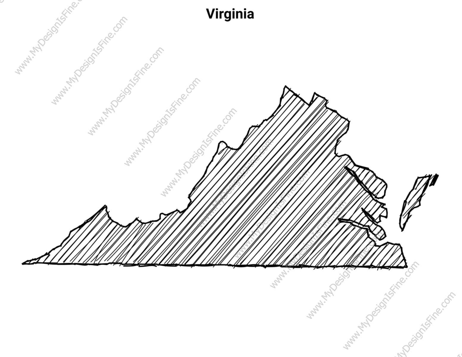 Virginia Map Project Label Printable Virginia Maps / State Outline and Labeled Geography Sheets ...