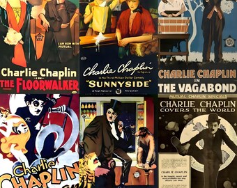 チャーリー・チャップリンのヴィンテージ映画ポスター：50枚以上の高