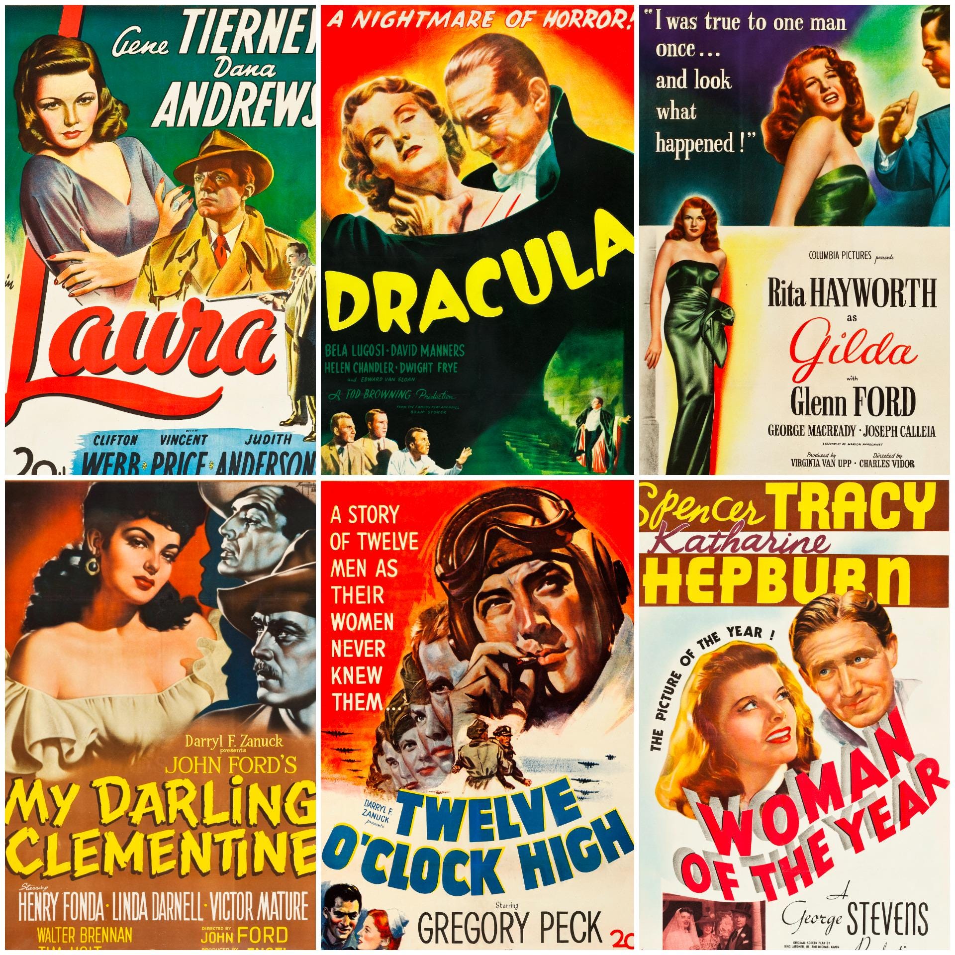 1940年代のヴィンテージ映画ポスター160枚以上 / 初期の映画広告（1940