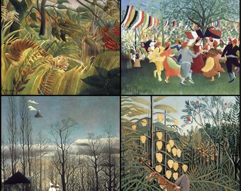 アンリ・ルソーの作品60点以上 / ジャングル画、素朴派の風景画、夢の