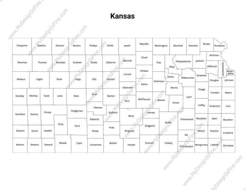 Printable Kansas Maps / State Outline and Labeled Geography Sheets ...