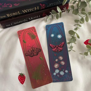 Crimson Moth/ Rebel Witch Inspired Bookmark