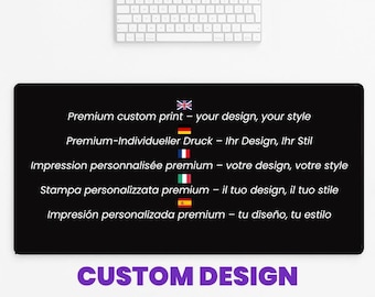 MAUSEPAD CUSTOM |Individuelle Gaming Matte |  Personalisiert | TCG Playmat Groß | 80x40cm, 70x35cm oder 26x21cm- 4mm dick | Geschenkidee