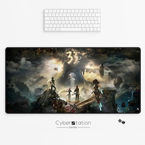 EXPEDITION 33 – Alfombrilla de escritorio – Gustave, Maelle, Sciel & Lune – 3 tamaños disponibles –Alfombrilla premium– Idea de regalo