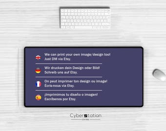 MAUSEPAD CUSTOM |Individuelle Gaming Matte |  Personalisiert | TCG Playmat Groß | 80x40cm, 70x35cm oder 26x21cm- 4mm dick | Geschenkidee