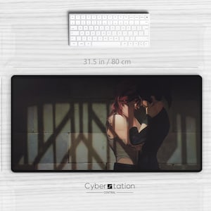 ARCANE – Gaming Desk Mat | CAITVI | 80 x 40 cm / 70 x 35 cm| Caitlyn & Vi |Gamer Gift | xl Mouse Pad - Sesbian Lex | Riftbound