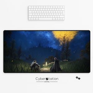ELDEN RING - Tappetino da scrivania da gioco | MELINA | 80 x 40 cm - 70 x 35 cm | Tappetino per mouse XL - Idea regalo