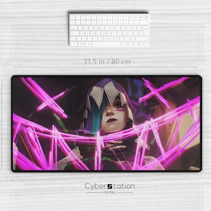 ARCANE – Gaming Desk Mat | JINX |80 x 40 cm / 70 x35 cm| Come Play |Gamer Gift | xl Mouse Pad  | Pop Art | Riftbound