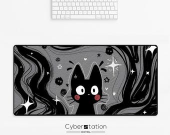 Mouse Pad – Jiji STUDIO GHIBLI – Cute Black Cat – 3 Sizes and 6 colours Available – Premium Desk Mat – Customisable Gift Idea