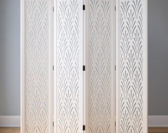Room Divider Folding Wood Classical Carved Partition Screen for Home Office Garden