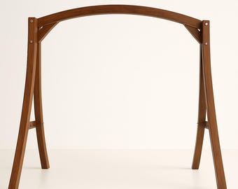 Solid Pine Wood Swing Frame, Heavy Duty A-Frame, Curved Top