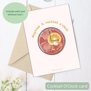 Carte digitale café à imprimer – dessin cocktail minimaliste, carte A4 ou US Letter, version avec ou sans texte, printable cute art, affiche