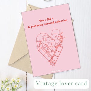 Vintage Valentinstagskarte zum Ausdrucken, Originaldesign, romantisches Zitat - Digitale Datei im A4- und US-Letter-Format - Geburtstag - Designermöbel