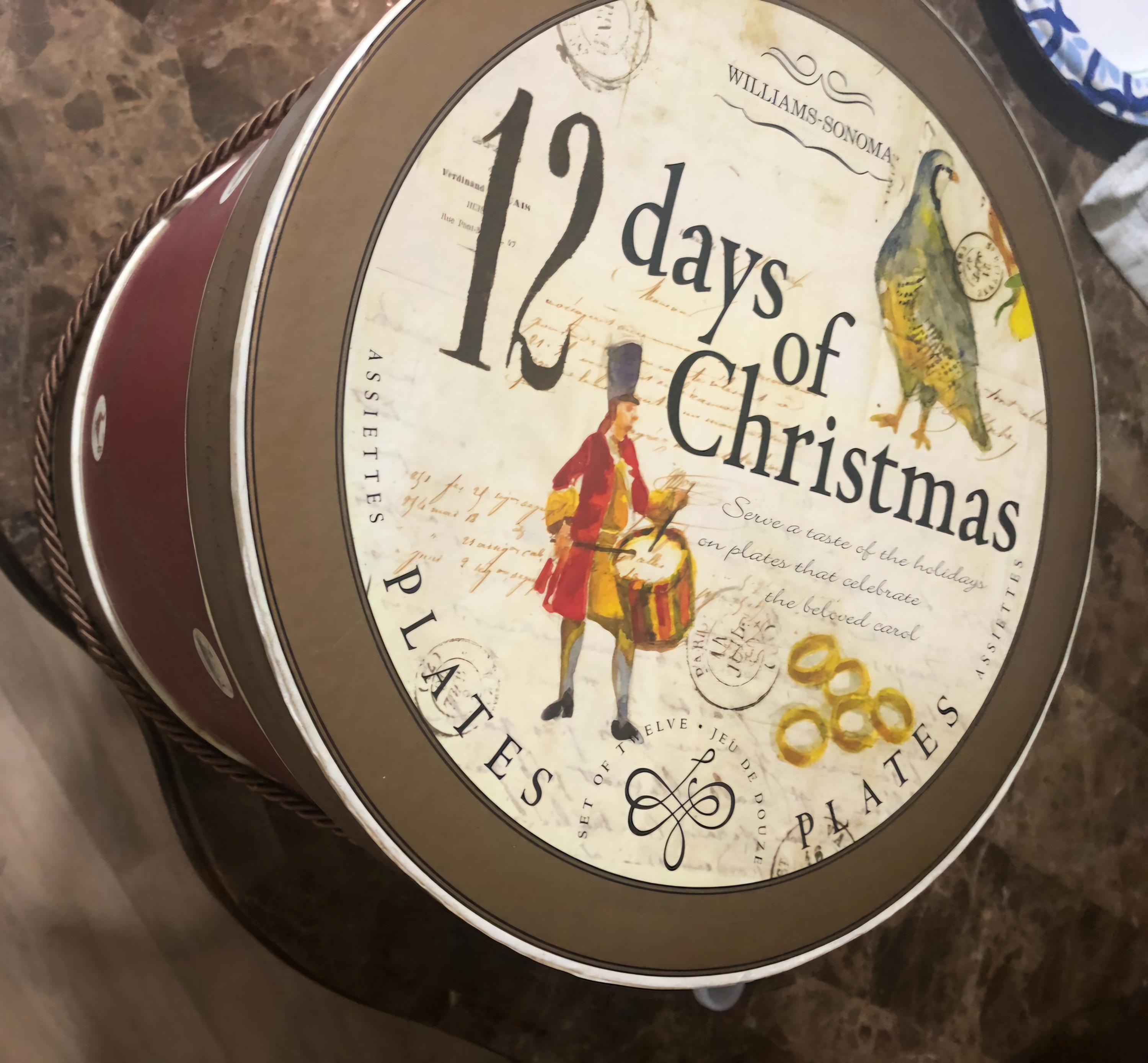 Williams Sonoma 's “12 Days of Christmas” 3/4” Plates