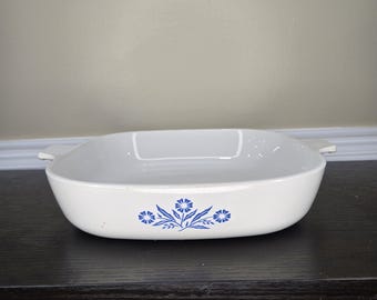 CORNING WARE コーンフラワーブルー キャセロール ガラス蓋付き