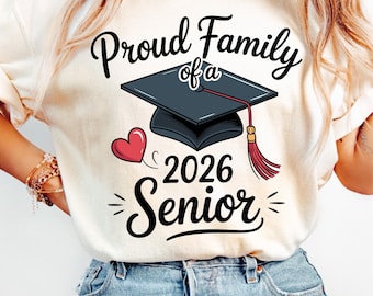 Proud Family of 2026 Senior PNG: Graduation Design (Digital Download)