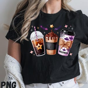 Halloween Coffee Vibes PNG  Cute Spooky Coffee Cup trendy png Ghost Mug Clipart, Fall Sublimation for Coffee Lovers