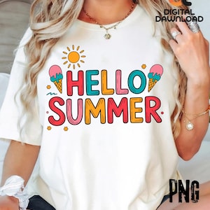 Hello summer colorful png simole hello summer pdf vibrant summer text design digital bright and fun hello summer