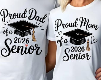 Proud Mom & Dad 2026 Senior PNG Designs (Digital Download