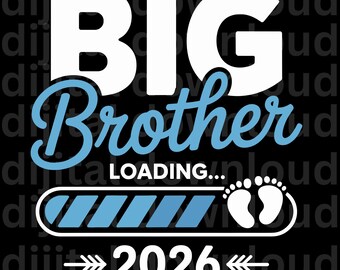Big Brother wordt PNG-ontwerp geladen: nieuwe babyaankondiging (digitale download)