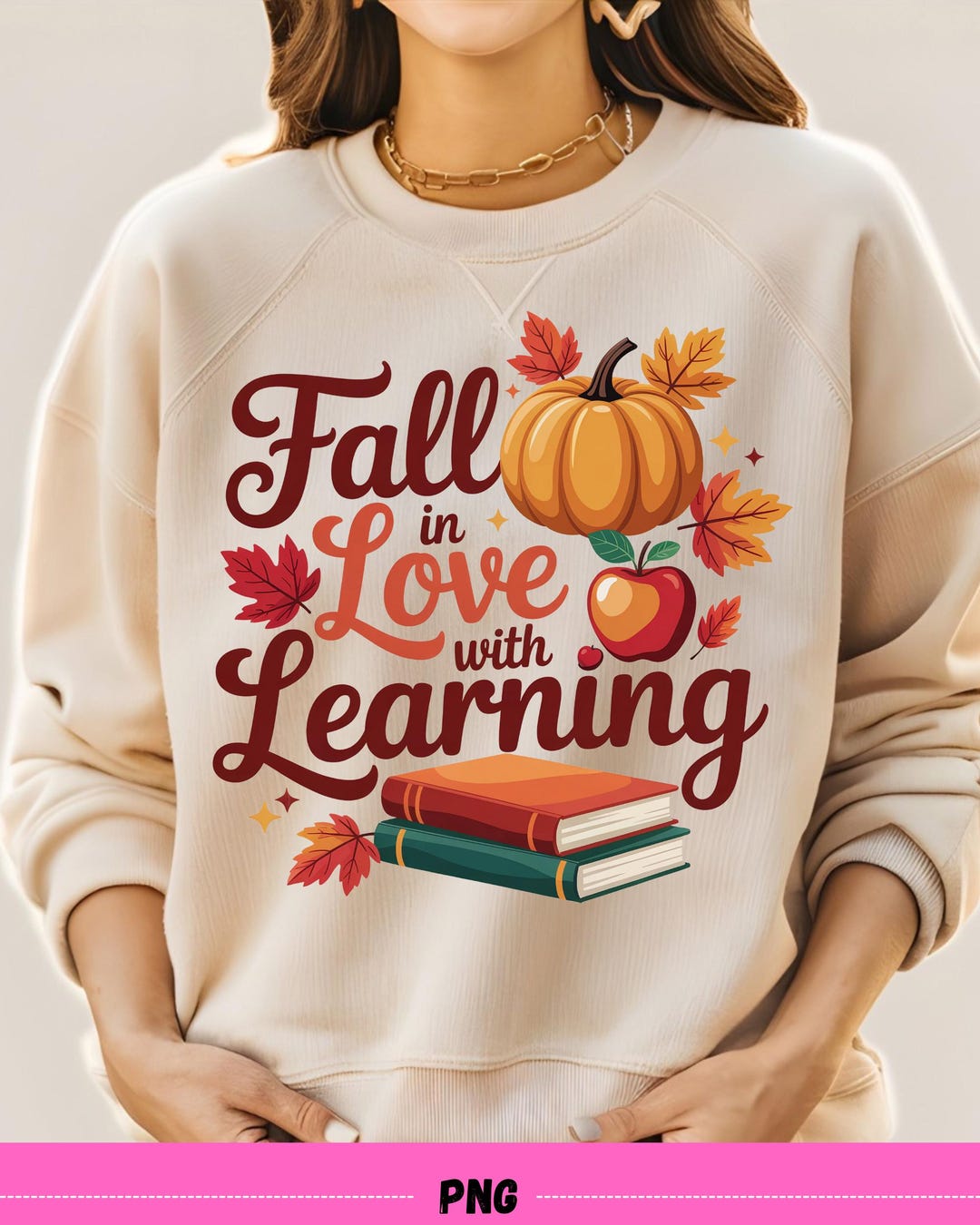 Fall Teacher Design PNG: Back to School, Pumpkin Theme (digital ...