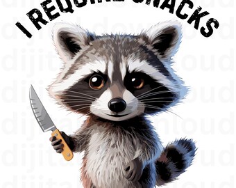 Guaxinim engraçado, eu preciso de lanches PNG Clipart de animal engraçado, tendência de design png amante de animais guaxinim png amante de lanches png