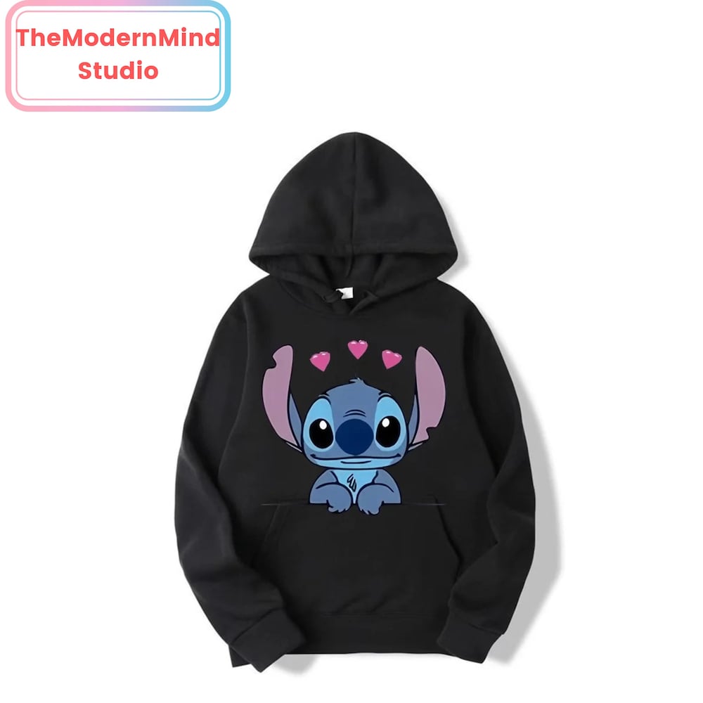 Disney Stitch Hoodie - Cartoon Hoodie - Spring Hoodie - Autumn Hoodie - Fashion Hoodie - Casual Hoodie - Cartoon Sweatshirt Shirttrend