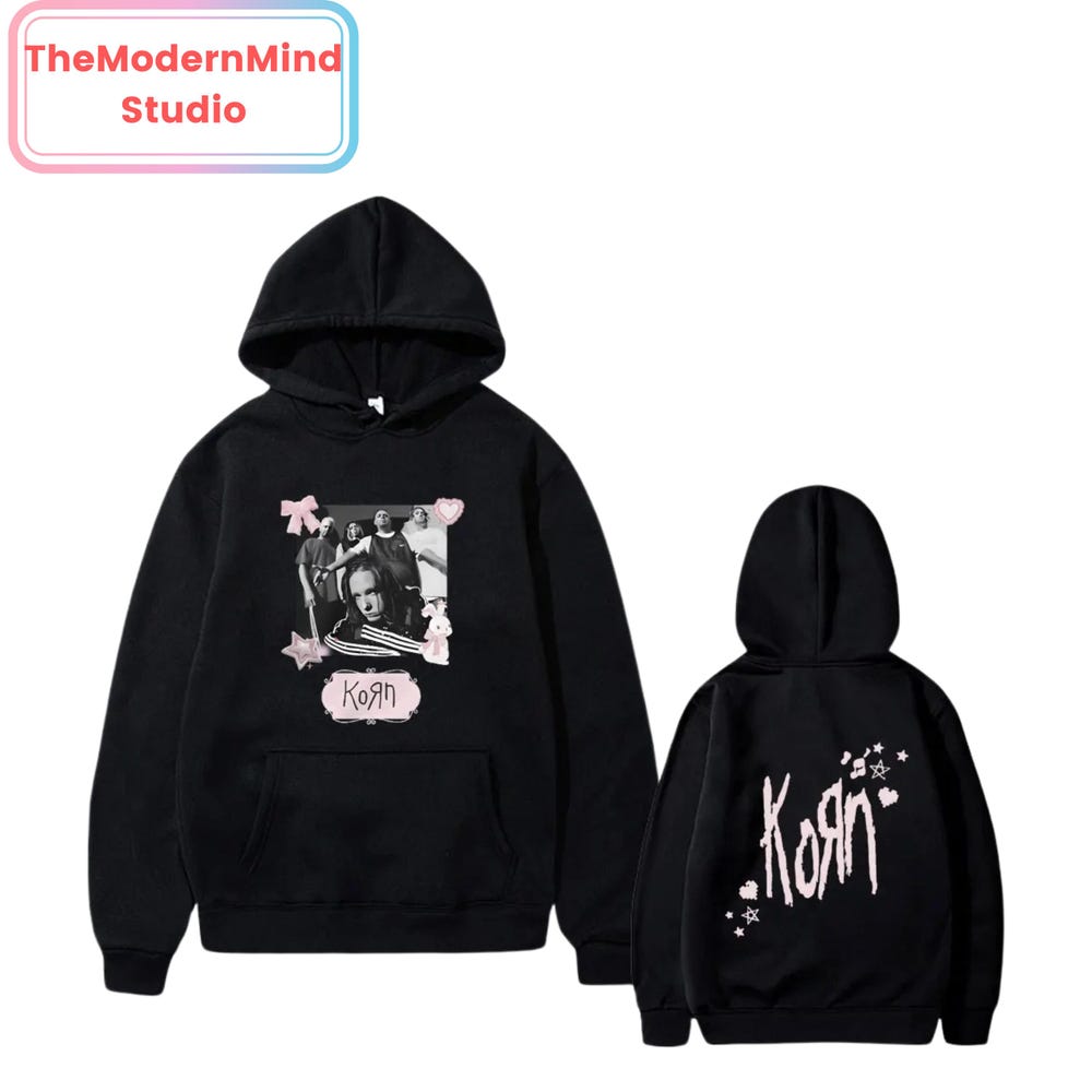 Korn Hoodie - Vintage Hoodie - Oversized Hoodie - Band Hoodie - Kawaii Hoodie - Funny Hoodie - Music Hoodie - Streetwear Hoodie