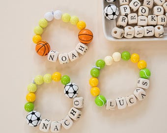 Personalisierte Sport Name Armband: Kinder Gastgeschenk