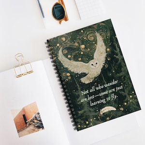 Snowy Owl Spiral Notebook: Inspirational Journal for Writers