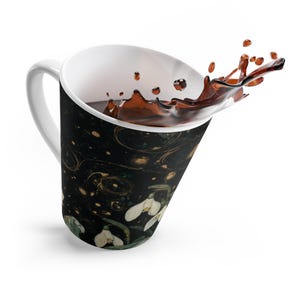 Snowdrop Latte Mug: Imbolc Floral Ceramic Mug, 12oz image 2