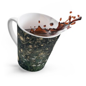 Snowdrop Snowy Owl Latte Mug: 12oz Ceramic Mug image 2