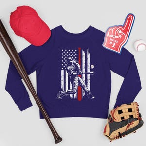 Retro Amerikaanse baseballhoodie: cadeau patriottische fan