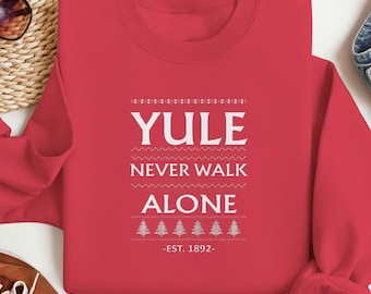 Liverpool Christmas Shirt Yule Never Walk Alone Football Gift Soccer Fan Holiday Xmas Sweater