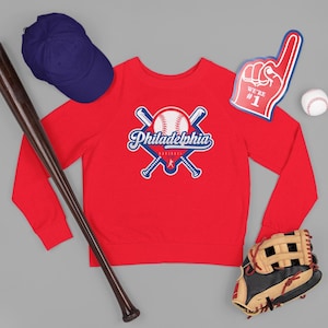 Retro Phillies Baseball Hoodie: Philadelphia Game Day Apparel