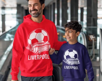 Vintage Liverpool Sweatshirt Game Day Football Dad Gift
