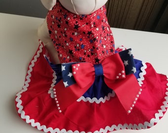 Cães, Gatos, Animais de Estimação, Vestido para o 4 de Julho, Dia da Independência (Frete Grátis)