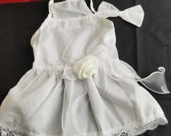 The Beautiful White Dress and bow.  Size "M"