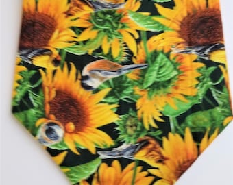 Bandanas Reversíveis de Primavera Girassóis e Abelhas
