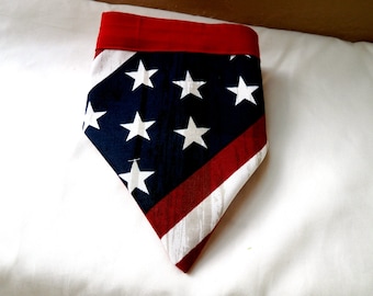 Dogs, Cats, Pets JULY 4TH BANDANAS with collar