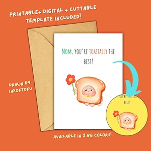Mãe, você é a melhor!, Cartão de Dia das Mães engraçado e fofo para impressão e digital, Trocadilho com personagem de brinde, Para ela, Para a mãe