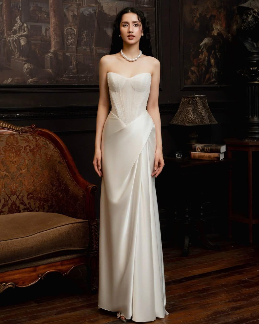 corset silk dress CRYSTAL Corset Gown main image 1