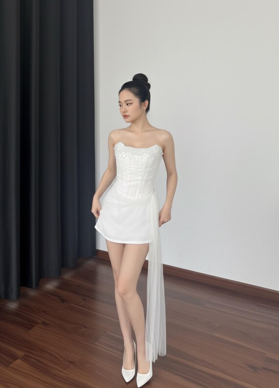 asymmetrical draped short dress Sonia Draped One Shoulder Mini Dress