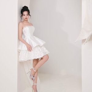 Second Wedding Dress / Courthouse Wedding Dress / Wedding Reception Dress / Short Wedding Dress / Elopement Dress / SA070
