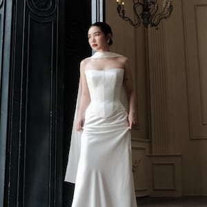 etsy corset wedding dress Fairy Corset Wedding Dress With Slit and Bridal Cape