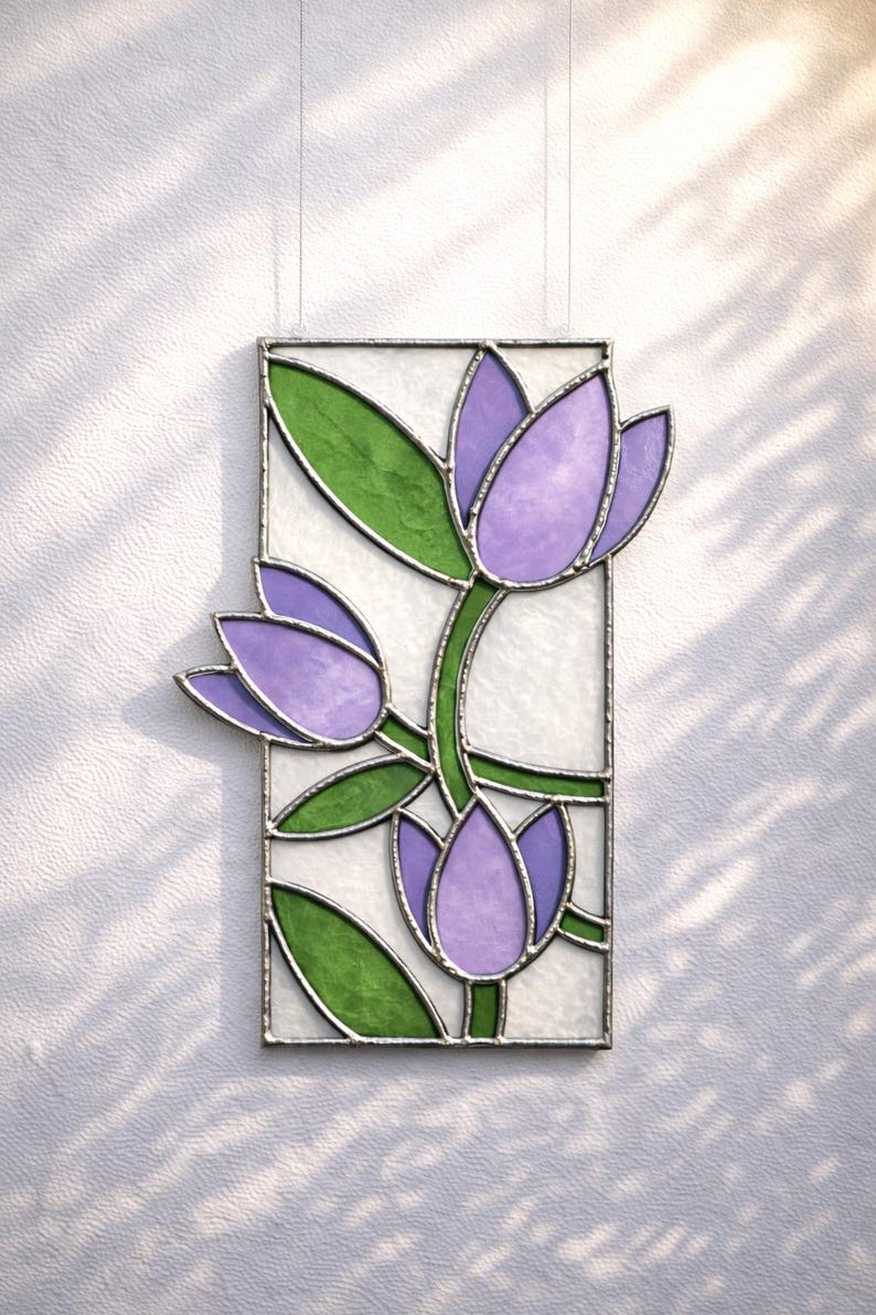 Metal Panel Crocus Crocus - Botanical Spring Panel - Stained Glass Pattern | Easy ...